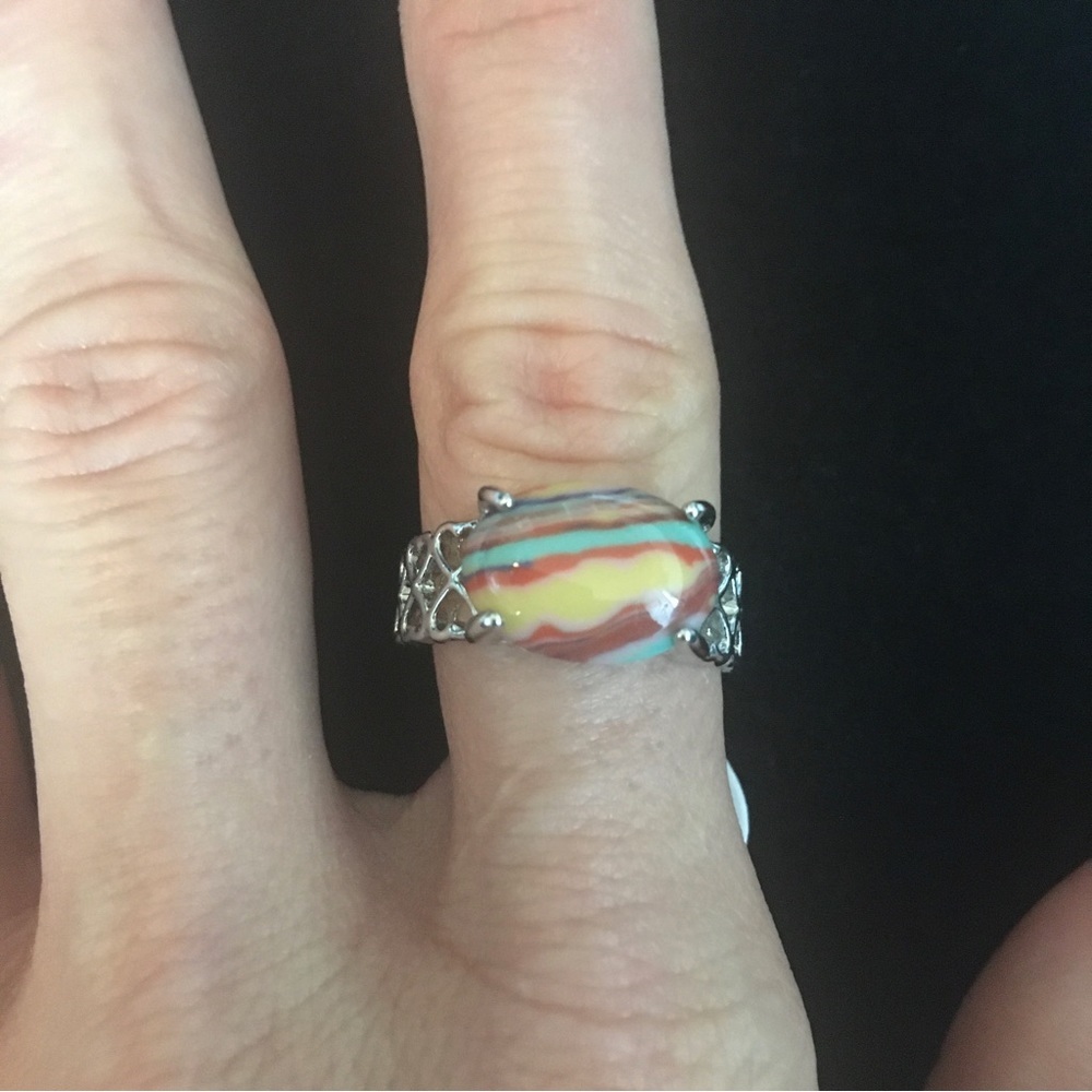 Colorful Faux Stone Ring
